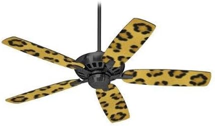 Leopard Skin - Ceiling Fan Skin Kit fits most 52 inch fans (FAN and BLADES NOT INCLUDED)