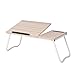 Produktbild DlandHome Adjustable Laptop Bett Tisch, tragbare Stehpult, Faltbare Sofa Frühstückstablett, Notebook Stand lesen Halter für Couch Boden, Maple