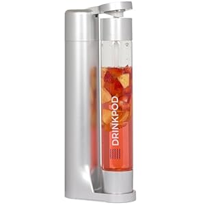 Drinkpod DPFZPOD1KS Silver Soda Maker with 3 Bottles