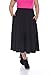 WM Women's Plus 'Tasmin' Flare Midi Skirts (Black, 3X)
