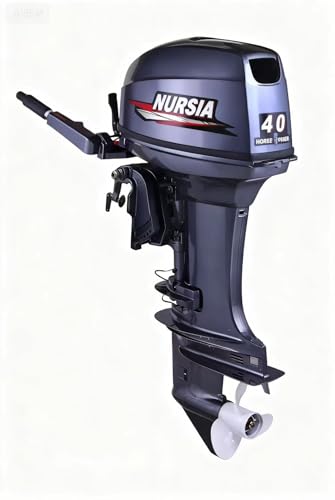 NURSIA 40HP 2-Stroke Outboard Motor manual start Navy Blue Marine Engine Boat Propulsion System with Propeller