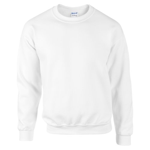 Gildan DryBlend Adult Set-In Crew Neck Sweatshirt (13 Colours) (S) (White)