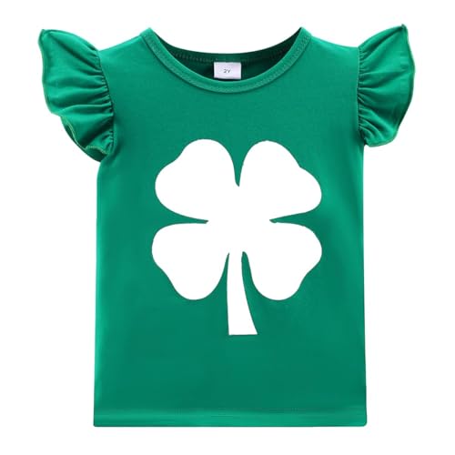 Image of Girls Skirt Set 2 Piece Outfit Toddler Summer Clothes Ruffle Sleeve T-Shirt Bow Knot Tutu Skirt Outfit Set