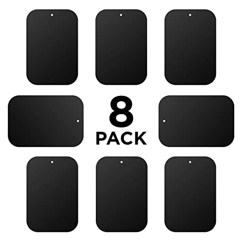 Image of Magnetic Mount Metal Plates for Car Mount Phone Holders - 8 Rectangular With 3M Adhesives (Pack of 8 Big)