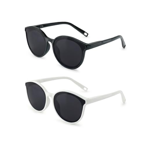Image of Kids Polarized Sunglasses for Boys Girls, Flexible TPEE Eyewear, Age 3-8 | Filters solar glare and UV rays to shield children's eyes during outdoor play, travel, and beach adventures.