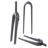 Horquilla rígida ligera: pesa solo alrededor de 406 g ± 25 g, reduce la carga de la conducción, lo que minimiza el peso de la bicicleta y mejora la aceleración. El material de carbono hace que la horquilla de la bicicleta tenga alta resistencia, no aumentará la carga ni causará desperdicio de energía adicional, lo que le permitirá disfrutar de la conducción.