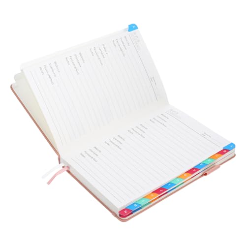 ledmomo パスワード管理メモ帳 アルファベットタブ付き 便利なインターネットアドレス記録帳 持ち運び可能なパスワードノート