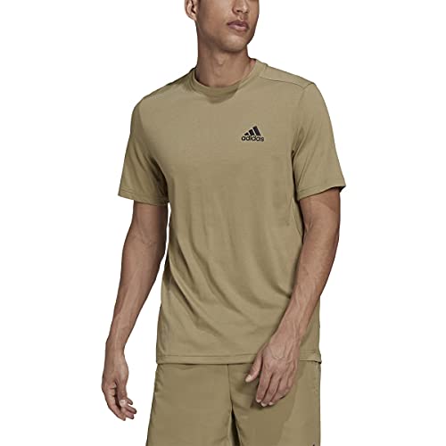 adidas Men's Standard AEROREADY Designed 2 Move Feelready Sport Tee, Orbit Green/Black, Medium