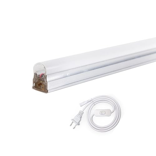 LED蛍光灯 器具一体型 T5 LED 直管 40形 蛍光灯 照明器具 キッチン スイッチ付き ベースライト 120cm 直管型 19W消費電力 高輝度 5500K 2090LM 昼白色 配線工事不要 軽量 40W形 AC電源コード1.5m 取付簡単 明る