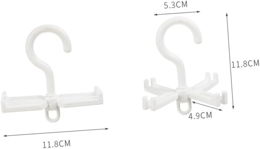 Cabilock 9pcs Multi-Purpose Hanger Rotatable Scarf and Clothes Storage Hooks Space-Saving Folding Design for Household Organization for Laundry and Accessories