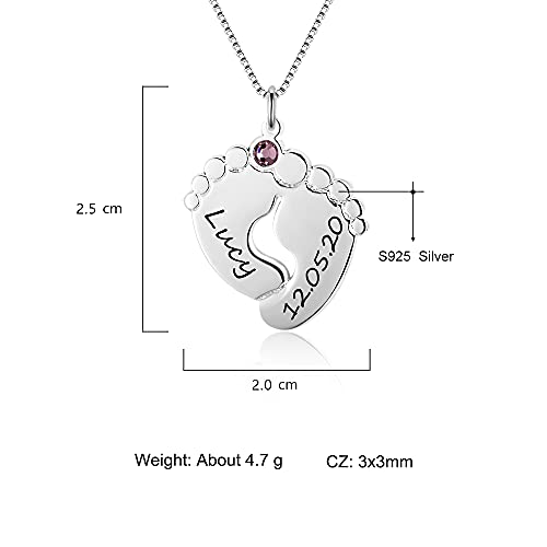 Collier pendentif empreinte de qualité avec noms gravés