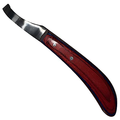 Image of LeCzar Japanese Double Edge Curved Blade Stainless Steel Hoof Knife for Precision Cutting