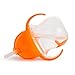 Munchkin Click Lock Weighted Straw Cup, 7 Ounce, Orange, Pack of 1