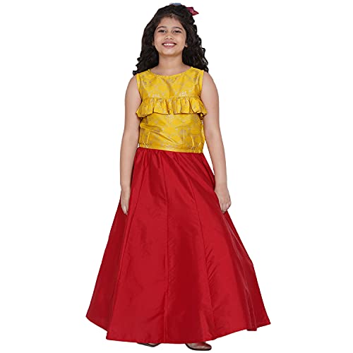 Image of Bitiya By Bhama Girl's Silk Blend Lehenga & Choli