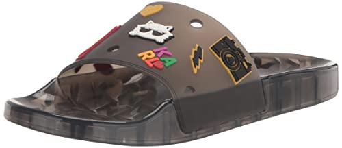 KARL LAGERFELD Paris WOMENS FOOTWEAR FLAT sandal,SMOKE,10