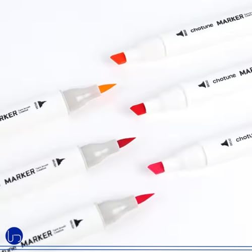 Kit Marcadores Ponta Dupla Profissionais Para Desenho Moda Arquitetura Mandalas Mangá Cores Vibrante