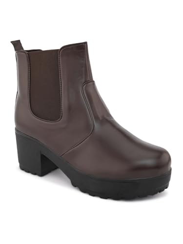 Image of XE Looks Attractive,Comfortable & Stylish Casual High Block Heel Boot For Women Ankle Length Design