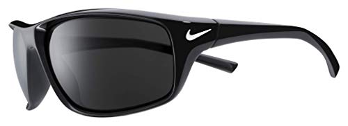 Nike EV1134-001 Adrenaline Gafas de sol color negro brillante/blanco, tinte de lente gris