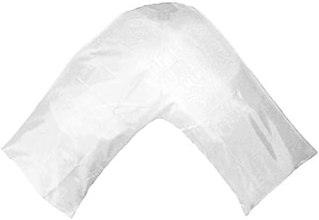 TAOSON Silky Soft Satin Soild Envelope Style V Shaped/Tri/Boomerang Pillow Cover Pillowcase Pillow Protector Cushion Cover Non Zippered Only Cover No Insert (White)