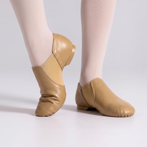 Image of Dynadans Women's Leather Upper Slip-on Jazz Shoe