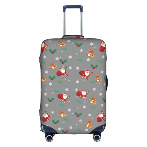 Travel Luggage Cover Christmas Xmas Santa Deer Snowflake Fashion Washable Baggage Suitcase Protector Fit For Luggage X-Large