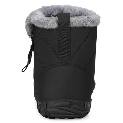 Womens Mens Barefoot Boots Shoes Winter Snow Boots Warm Ankle Booties Zero Drop Sole Wide Toe Box Fur Lined Outdoor Sneakers4