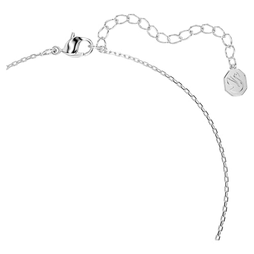 Swarovski Bella V pendant, Round cut, Blue, Rhodium finish4