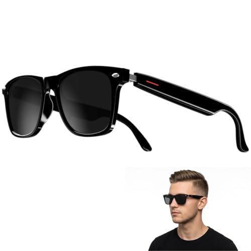 Image of Smart Glasses for Men Women, UV400 Polarized Sunglasses Lenses | Open Ear Bluetooth Sunglasses with Mic & Speakers, Hands-Free Calls, Voice Assistant, Touch Control, Driving Sports Outdoor