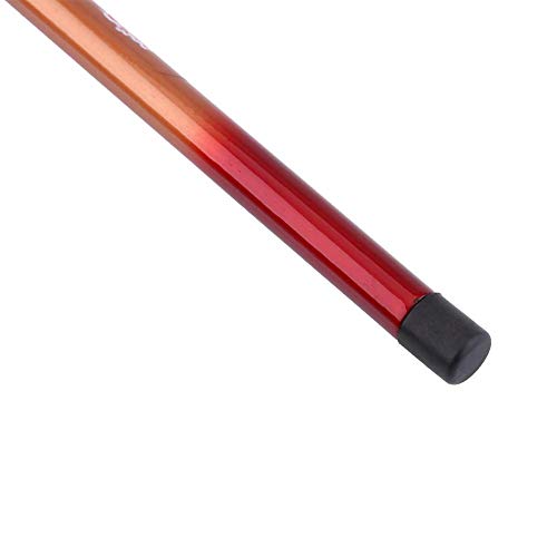 Handstang Hengel, intrekbare handstang, draagbare glazen stalen paal met karperlijnenpatroon op het zwarte ultraharde handvat, geschikt voor vissen bij beek, meer en rivier - Image 3