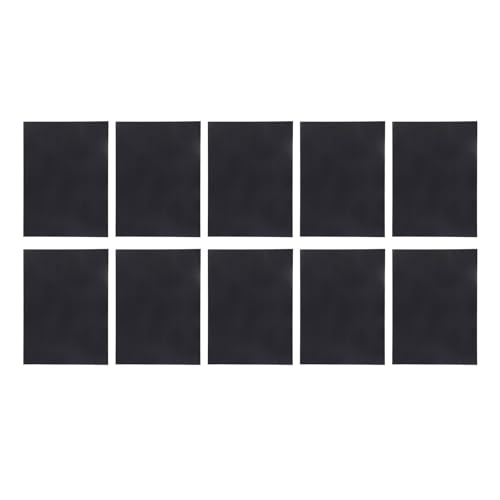 10 Hojas de Papel de Prueba Láser Negro, Papel de Atenuación de Uso de Doble Cara, Papel de Marcado de Grabado Láser para Equipos Láser