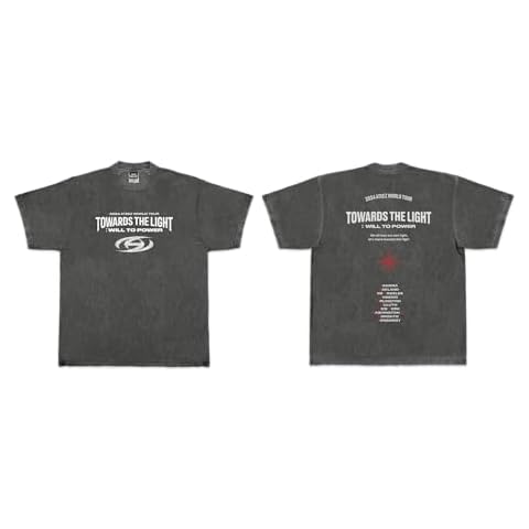 ATEEZ Unisex's Standard Official Tour Merch Cities T-Shirt, Charcoal Cover