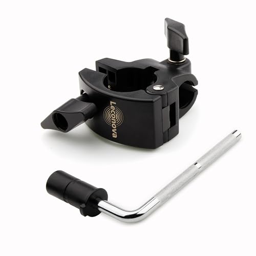 Leconova Electronic Drum 4-Way Clamp + L-Bracket Kit - 38mm to 22mm Adapter for Roland/Yamaha/Alesis and More Drum Racks