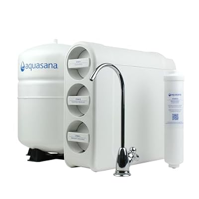 Aquasana SmartFlow® Reverse Osmosis Water Filter | RO Under Sink System | WQA Certified up to 99.99% of 90 contaminants Including Fluoride, PFAS, Arsenic, Lead, and Chlorine | Chrome Faucet