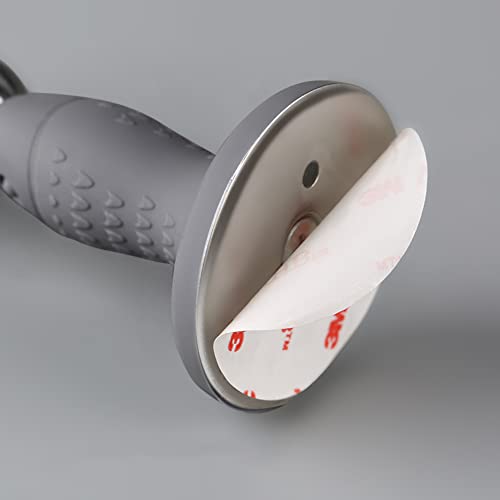 Tope de puerta de silicona magnético para pared con base autoadhesiva lavable 6