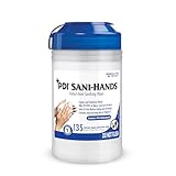 PDI SaniHands ALC Antimicrobial Alcohol Gel Hand Wipe, 135 Per Canister