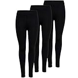 only leggings dallas  ONLY 3er Pack Leggings für Damen in schwarz - Für Freizeit, Sport, Yoga oder Fitness aus 95% Baumwolle Shopping Bag, Hosengröße:L, Farbe:Schwarz (Black)