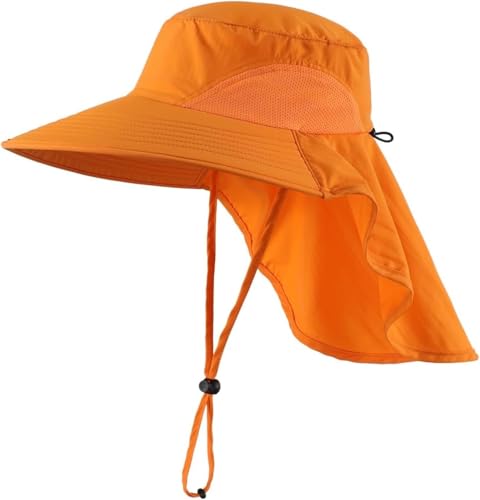 Chapeau de soleil avec rabat de cou protecteur et ventilation en filet
