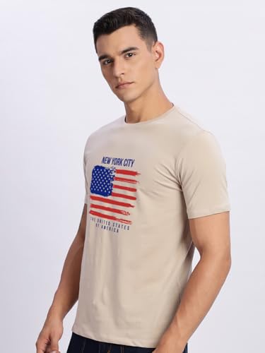 Image of ADRO Men's 100% Cotton Regular Fit T-Shirt