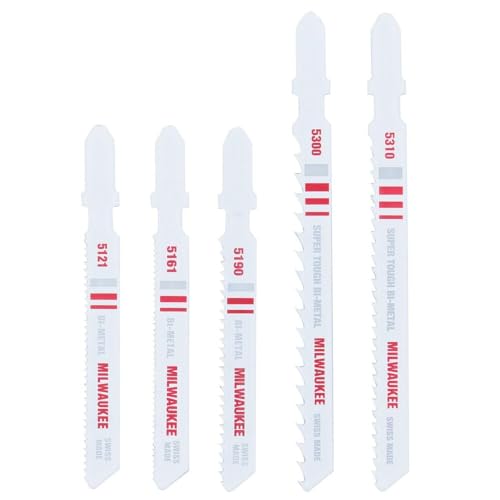 Milwaukee 49-22-1178 T-Shank Metal/Wood Cutting Jig Saw Blade Assortment, 5-Pack