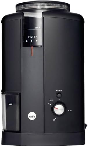 Wilfa SVART AROMA Molinillo de café - Depósito de café en grano con una capacidad de 250 g...