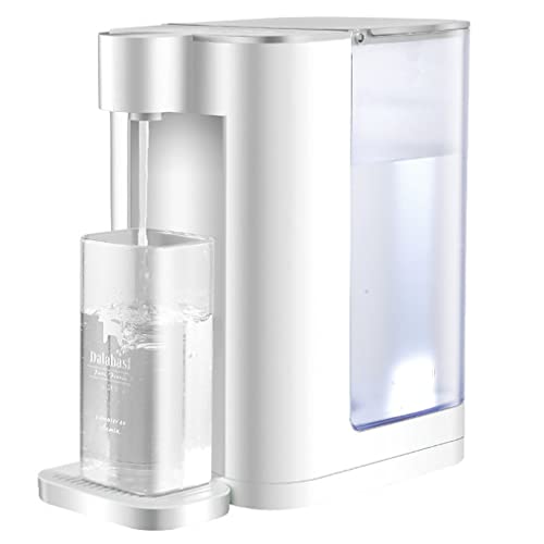 Dispensador de agua caliente instantánea, pequeña máquina de barra de té de temperatura constante de sobremesa, 3 segundos de calor instantáneo, panel táctil inteligente, control de temperatura de 5 p