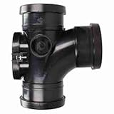 Triple Socket Pushfit Soil Pipe 92.5 Degree Access Tee - 110mm Triple Socket Branch Black Soil Pipe Fittings