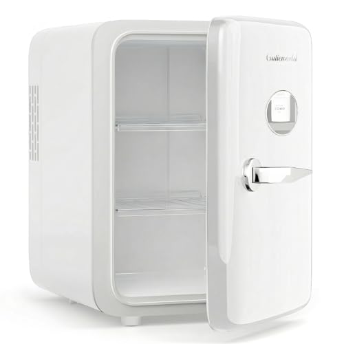 Skincare Fridge - 4L Makeup Fridge for Refrigerating Makeup, Skincare and Food, Mini Fridge for Bedroom, Office and Car, Cooler and Warmer, Beverage Cooler, Pearly White