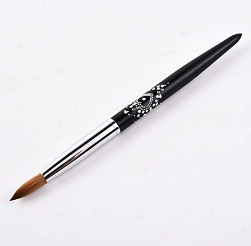 Yinuoqi Acrylic Nail Brush 100% Kolinsky Acrylic Nail Art Brush Oval Round Shaped Nail Brush(Size 10) #TOP6