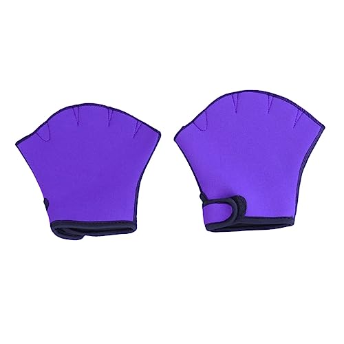 Garneck Webbed Paddle Gloves Swimming Gloves Half Finger Aquatic Fit Training Paddle Diving Size l
