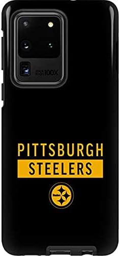 Vista 8 de Skinit Pro Phone Case Compatible with Galaxy S20 Ultra 5G - Officially Licensed NFL Pittsburgh Steelers Distressed Design