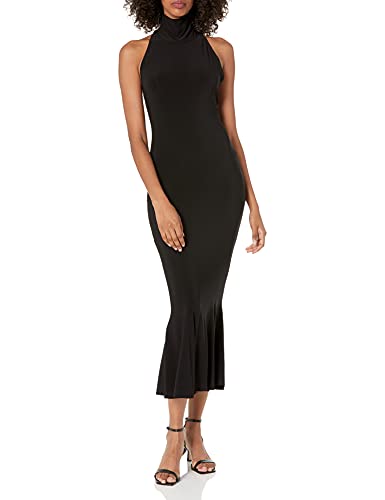 Image of Norma Kamali Women's Halter Turtle Fishtail Dress