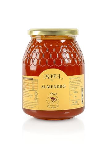 Miel de Almendro 500 grs, miel pura de Abeja. 100% Natural. Producto Artesano de Cosecha Propia. Sabor dulce, a veces con notas amargas según variedades. Deliciosa Miel, color ámbar muy claro, blanco.