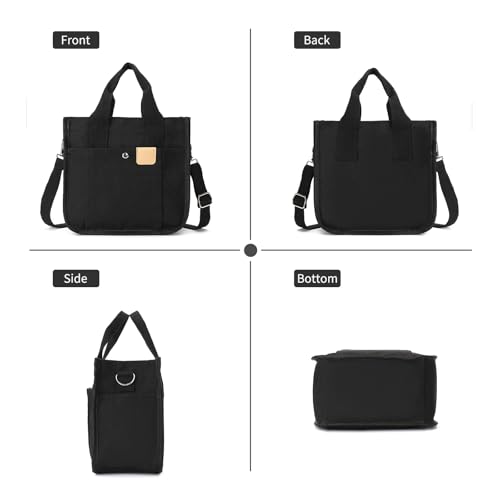Small Tote Bags for Women Canvas Tote Bag with Zipper miniatura 5