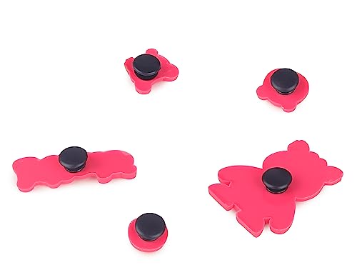 Image of CASSIEY Polyvinyl Chloride Shoe Charms Clog Pack of 2 Pcs Different Characters for Decorating Clogs Shoes